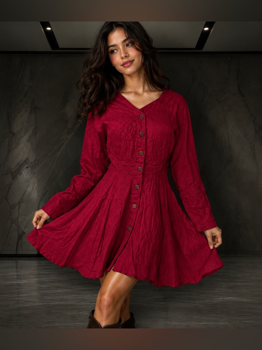 Winter Sun Boho Button Front Dress | Ecuador Made | Key West Tag | ML